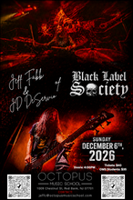 Load image into Gallery viewer, Black Label Society's JD DeServio and Jeff Fabb Masterclass OMS Student Ticket
