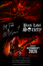 Load image into Gallery viewer, Black Label Society's JD DeServio and Jeff Fabb Masterclass OMS Student Ticket
